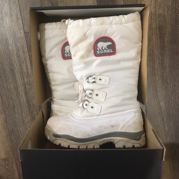 White Sorel Winter Boots